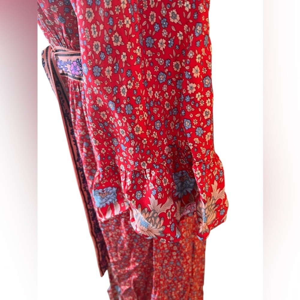 Red Floral Boho Maxi Dress NWOT - Picture 4 of 6